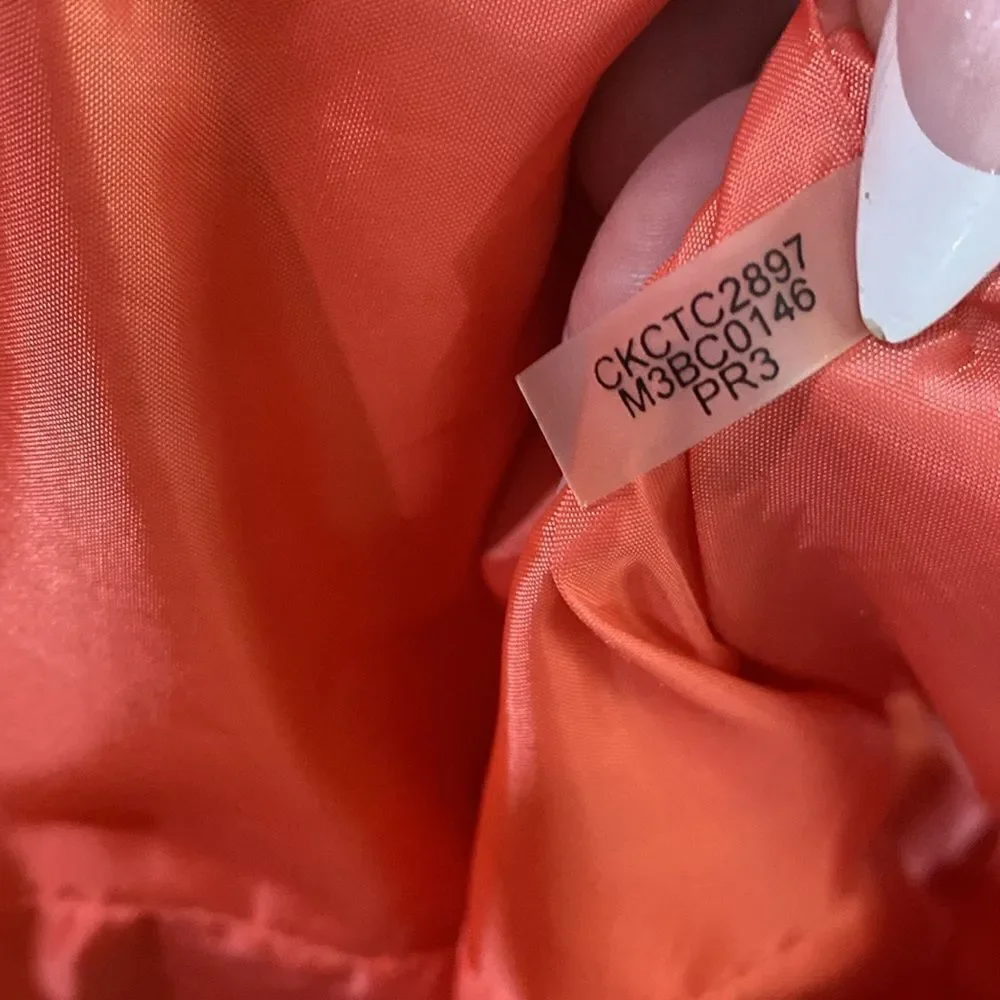 Calvin Klein Peach Full zip Blazer Jacket Coat Python Print Trim